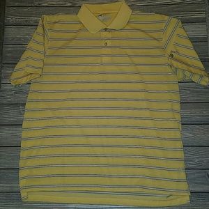 Izod yellow striped golf shirt